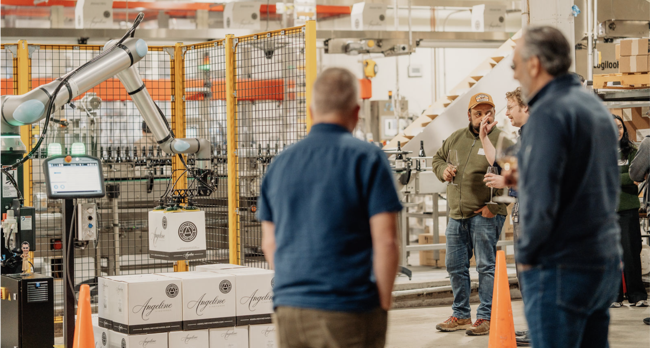 cobot palletizing event Martin Ray Winery