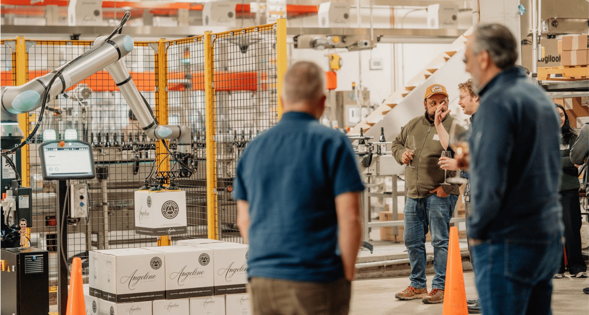 Beverage Palletizig Cobot Palletizing Napa Valley Wine Palletizing